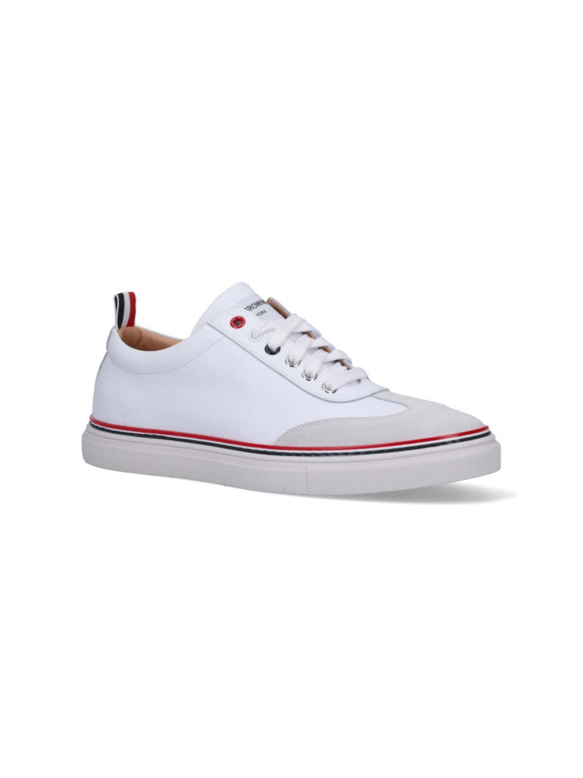 Thom Browne Tricolor Detail Sneakers – White