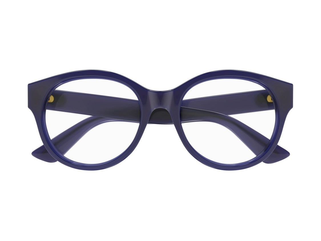Gucci Gold Gg1580o Navy Blue Rounded Eyeglasses