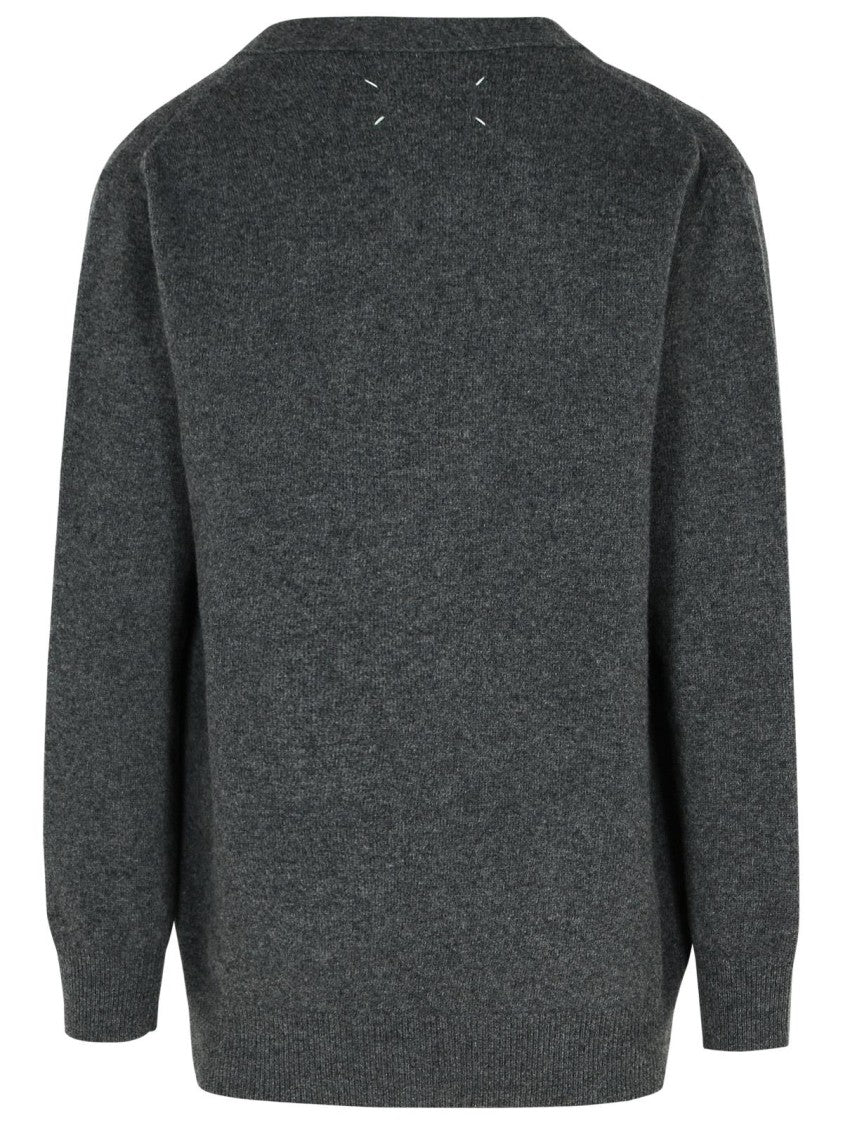 Maison Margiela Grey Wool Cardigan