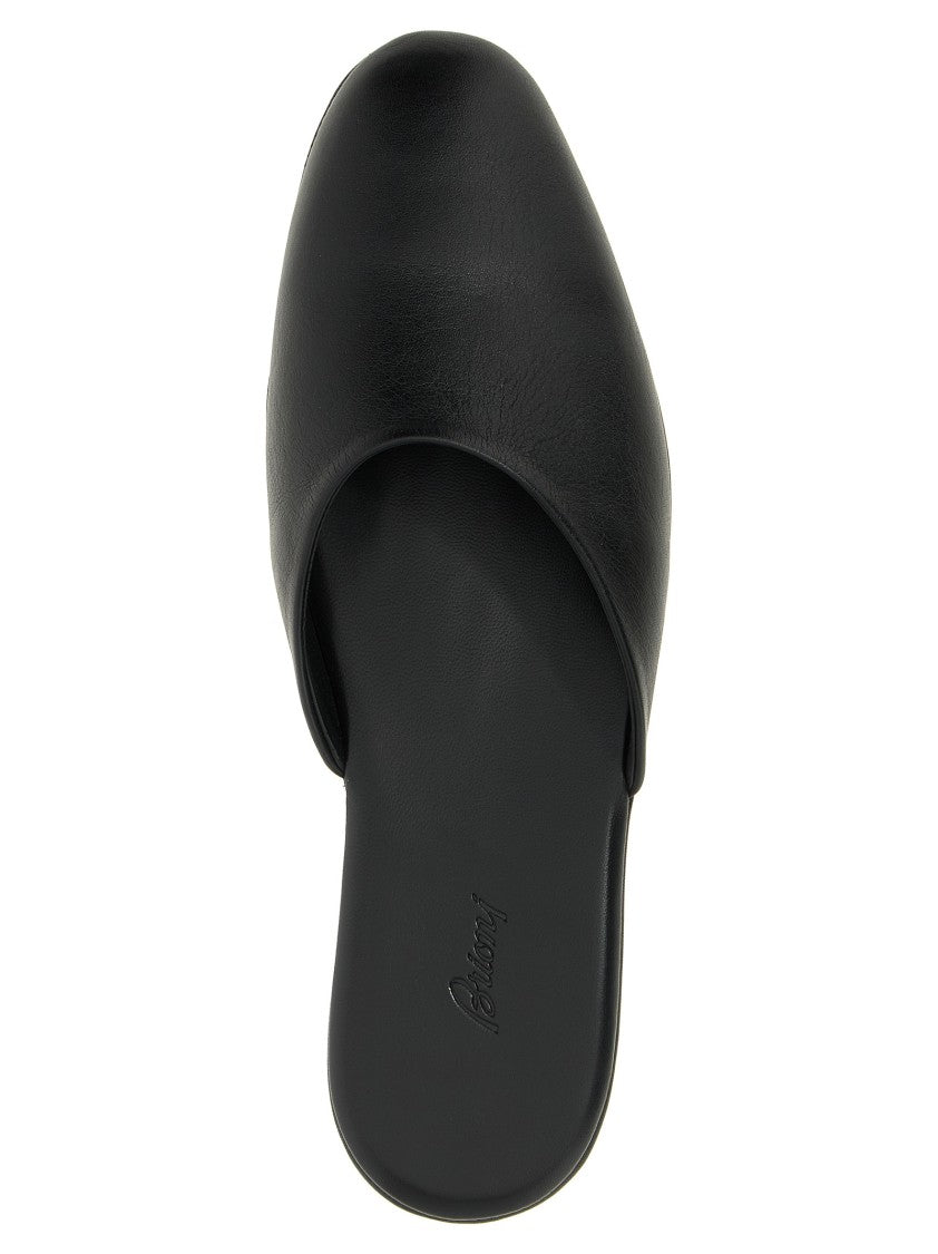 Brioni Leather Sabots