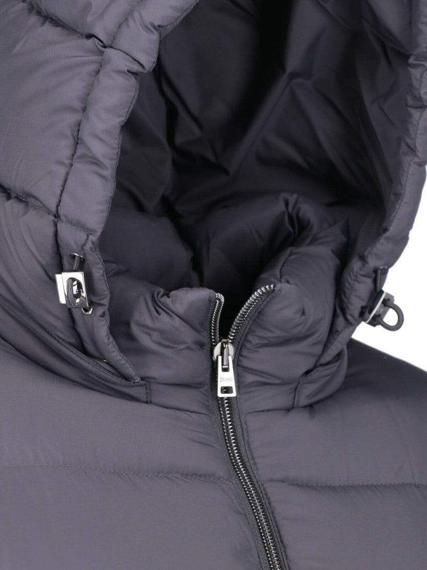 Herno Technical Fabric Padded Parka With Adjustable Hood