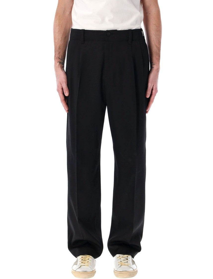 Golden Goose Relaxed Pleated Trousers With Elasticated Waist