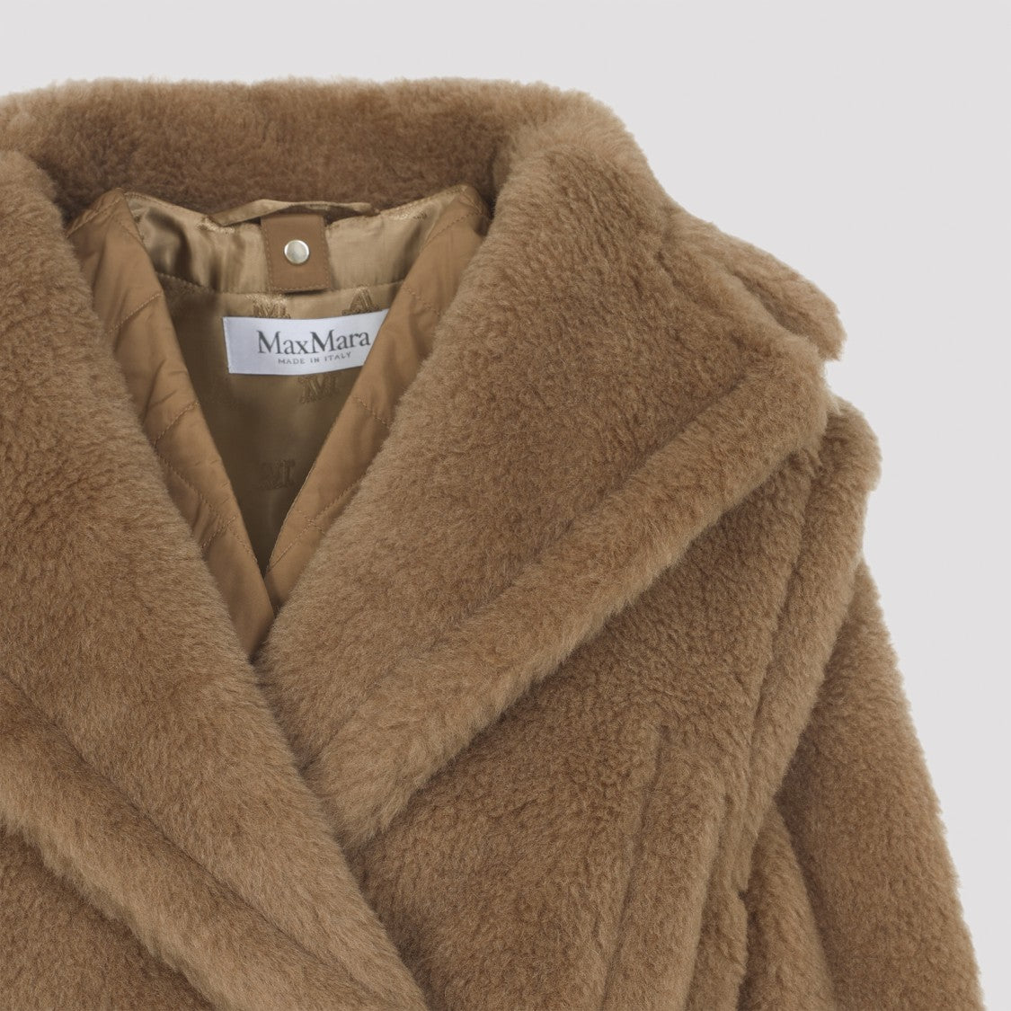 Max Mara Camel Brown Camelwool Santos Teddy Short Coat