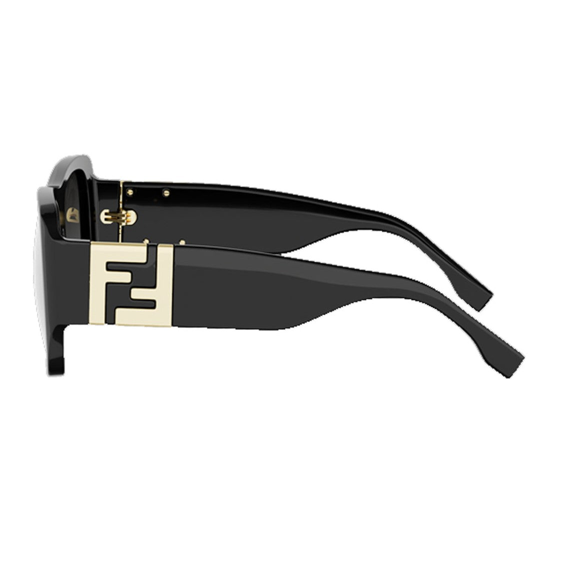 Fendi Black Forever Fendi Bold Rectangular Acetate Sunglasses
