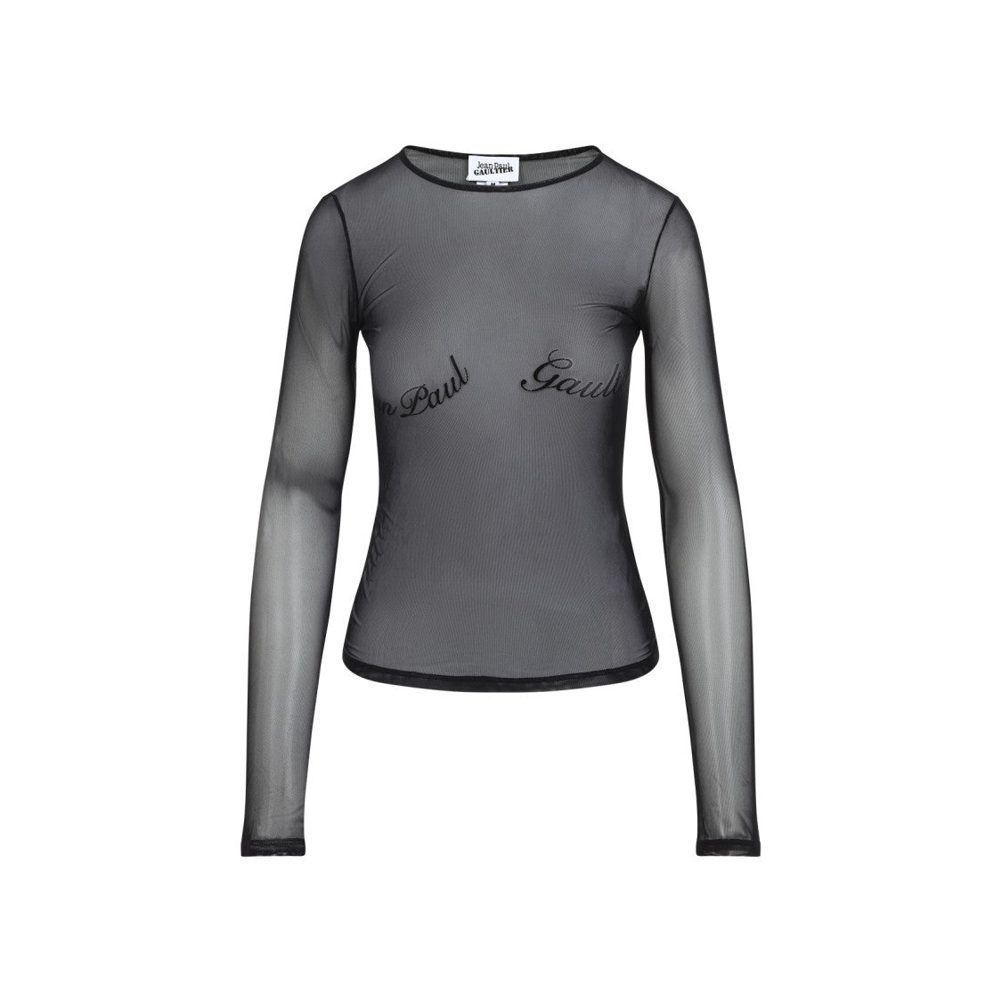 Jean Paul Gaultier Black Top With Velvet Flock Jean Paul Gaultier