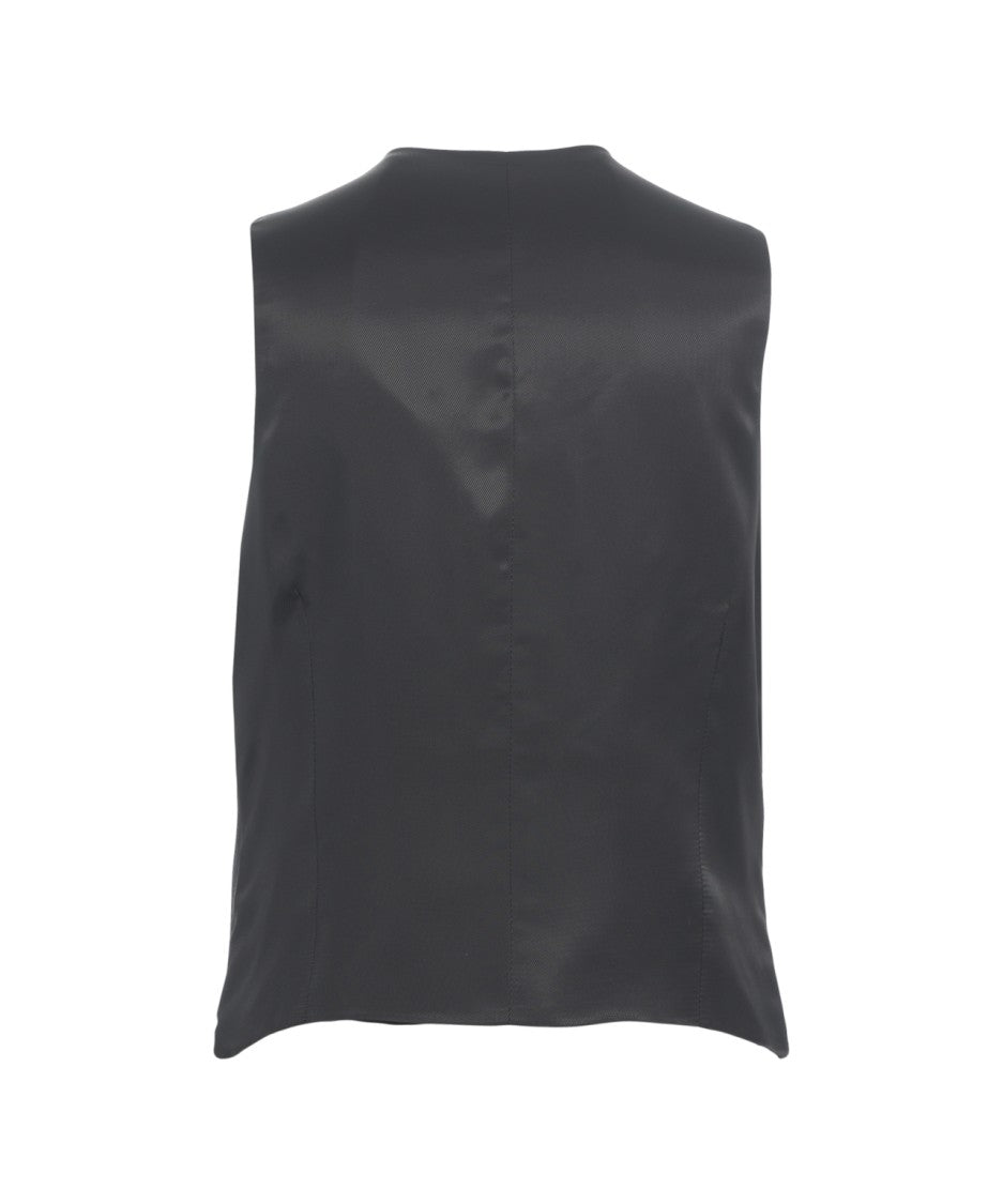 Ottod'ame Tailored Waistcoat With Classic V-Neck And Single-Breasted Closure