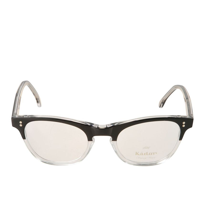 Kador Janet Rectangular Two-Tone Eyeglasses With Metallic Accents
