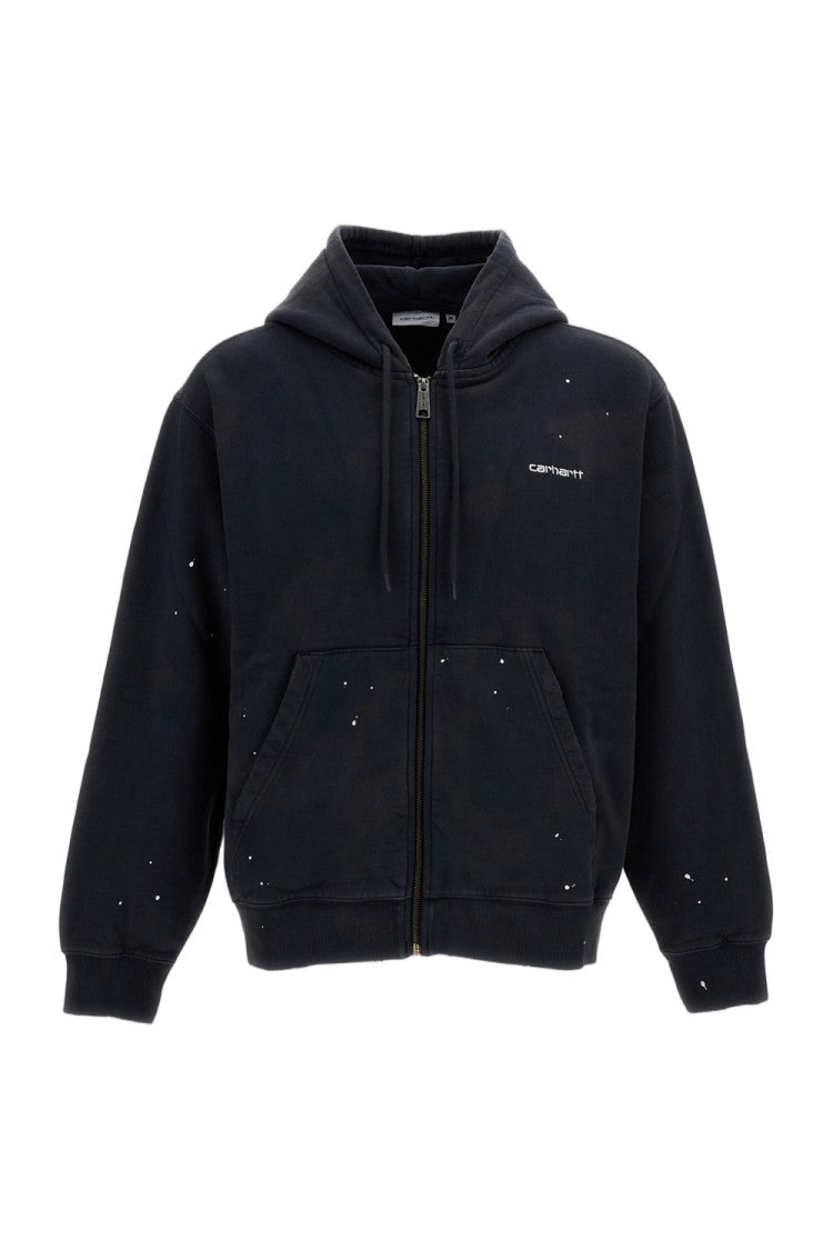 Carhartt Wip Black Painter Cotton Jersey Hoodie