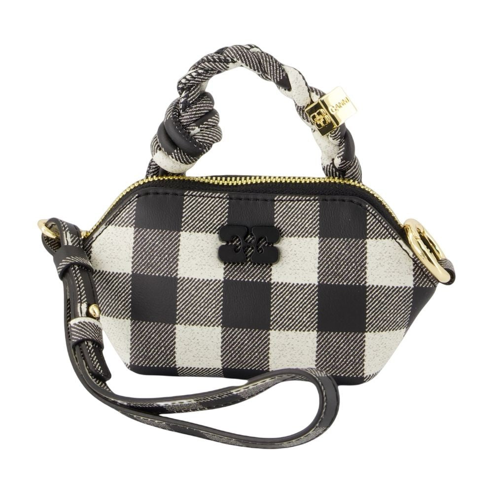 Ganni Bou Nano Keyring - Leather - Black