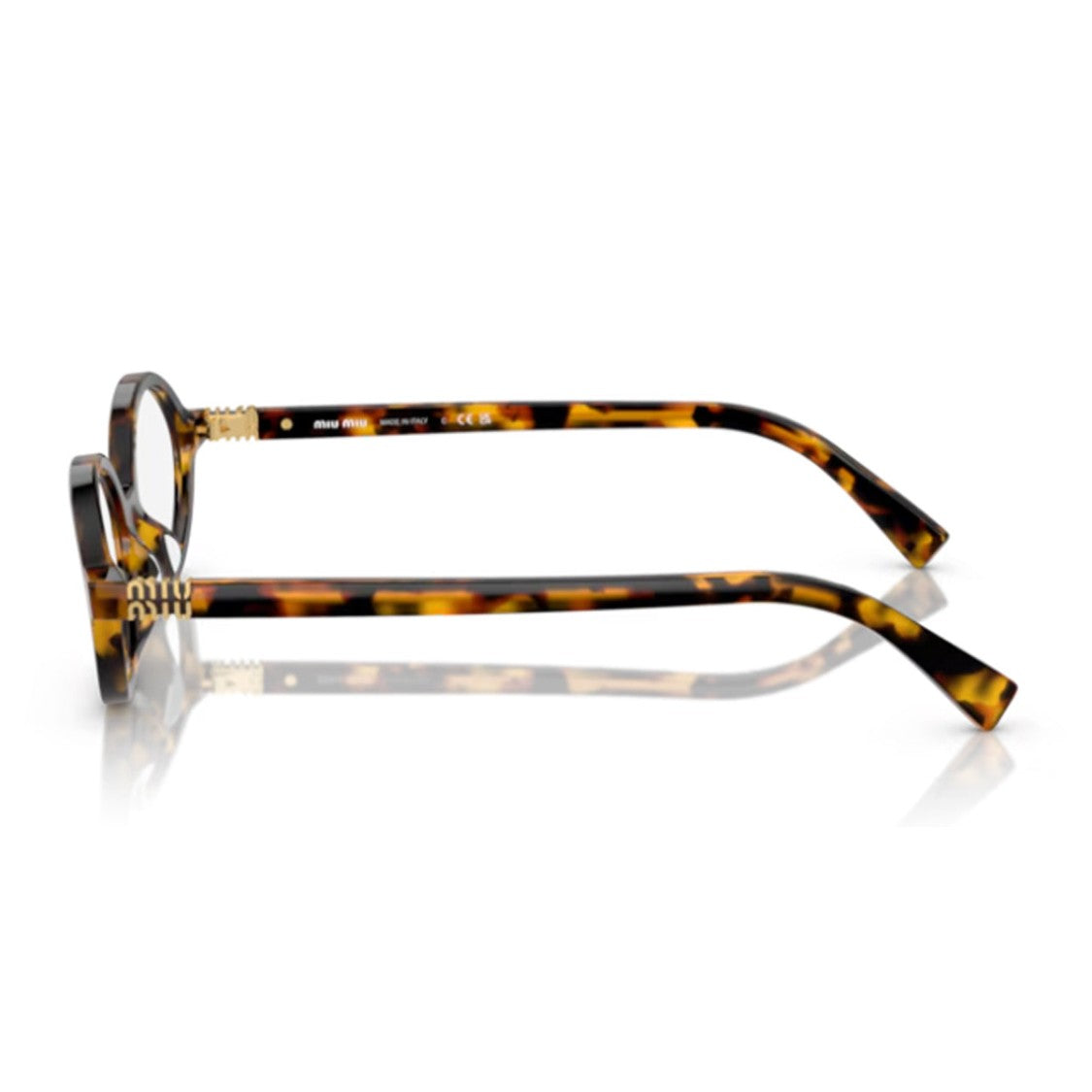 Miu Miu Havana 01Xv Miu Regard Oval Acetate Sunglasses