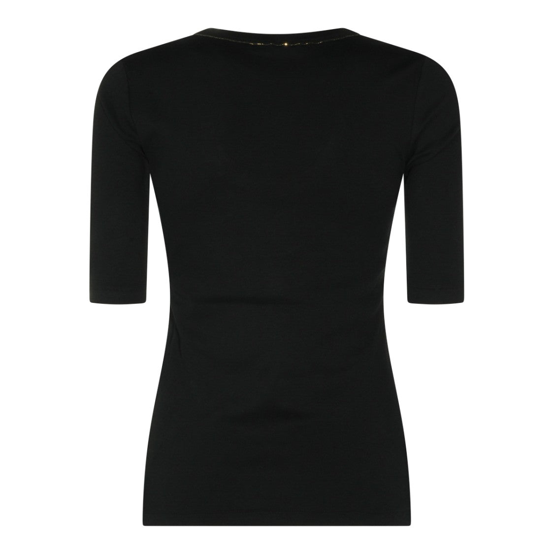 Fabiana Filippi Black Cotton Stretch T-Shirt