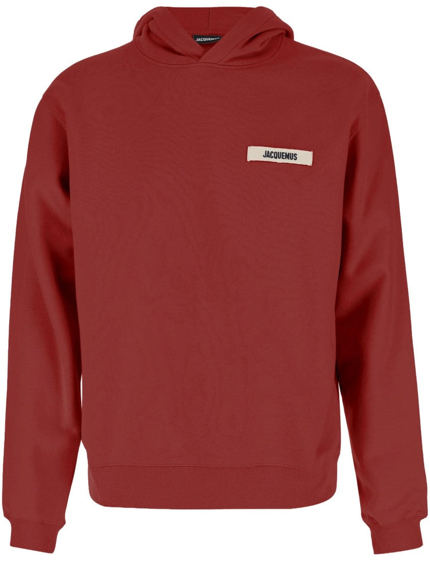 Jacquemus Grosgrain-Finish Hooded Sweatshirt With Logo Detail