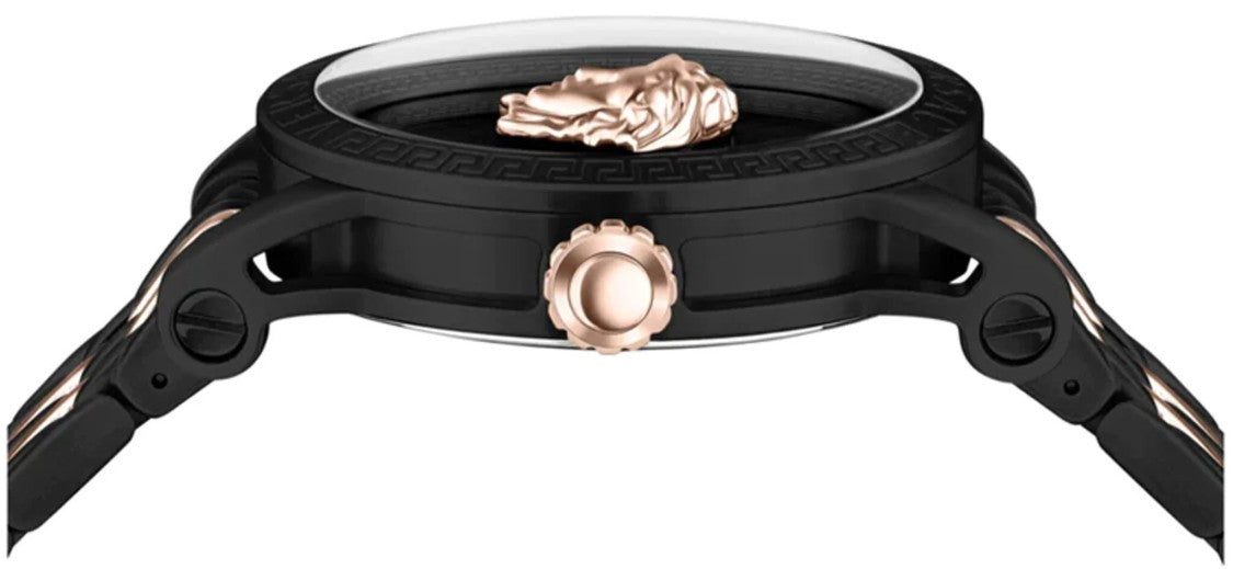 Versace Men's 43Mm Quartz Versace V-Code Wristwatch
