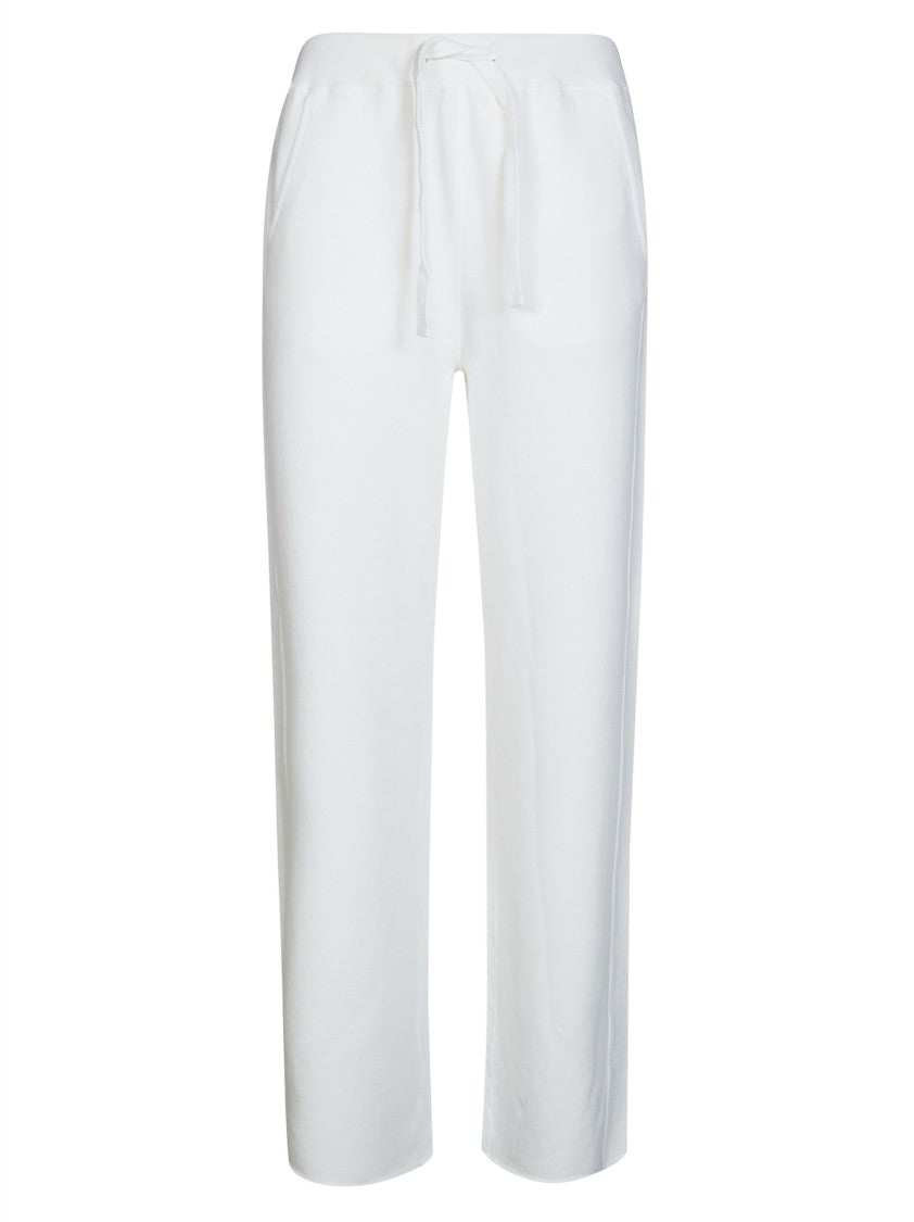 Dondup White Elastic Drawstring Straight Sweatpants