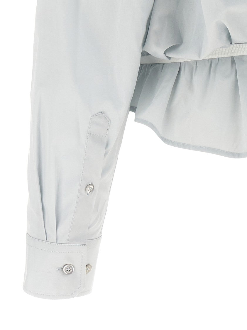 Maison Margiela Layered Cotton Shirt With Structured Top