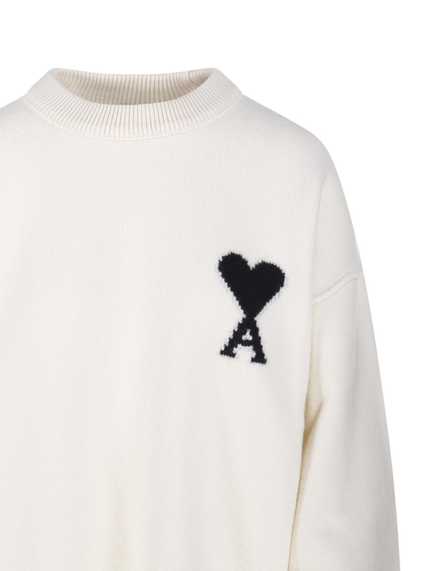 Ami Adc Round Neck Sweater Felted Merino