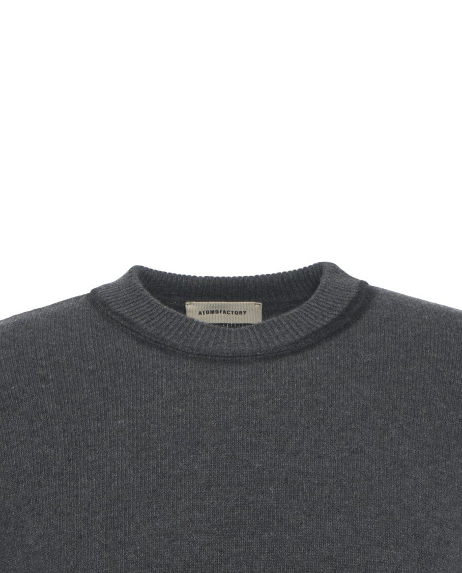 Atomo Factory Comfort Fit Crew-Neck Sweater With Ribbed Details