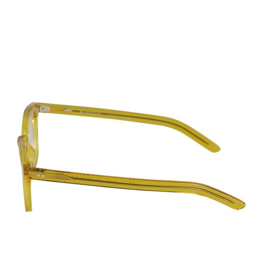Kador Klassiko Translucent Yellow Square Eyeglasses With Slim Temples