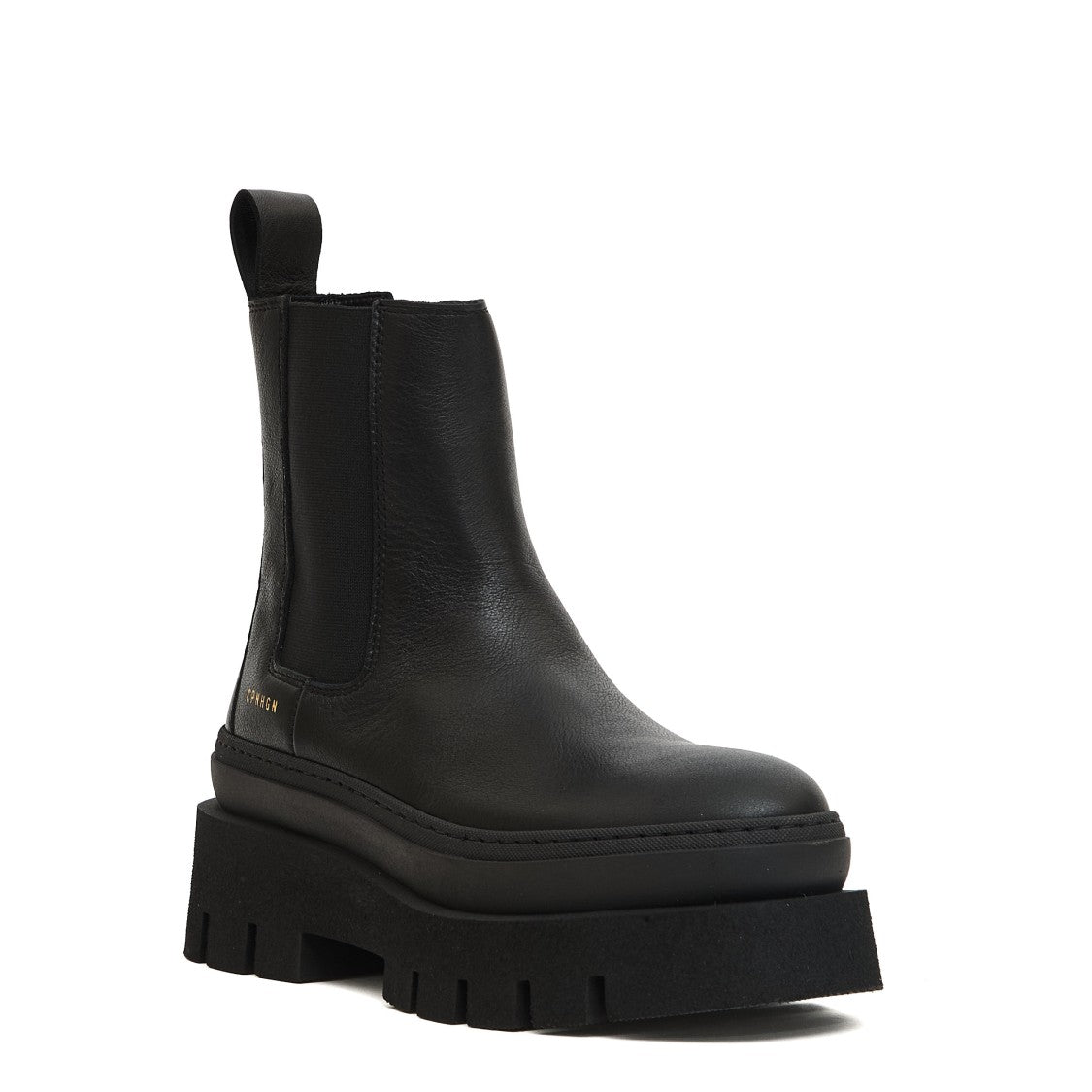 Copenhagen Black Leather High-Top Beatles Boots