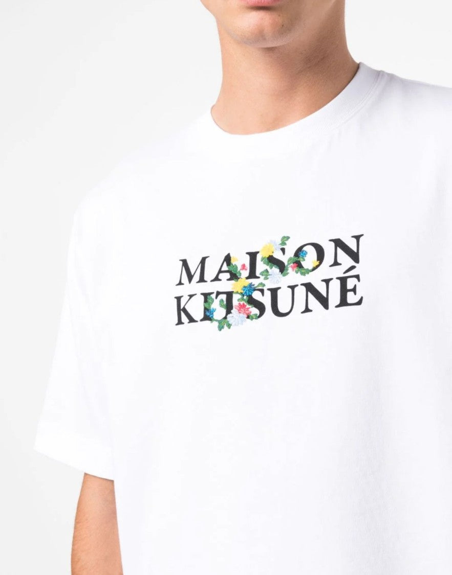 Maison Kitsuné Floral Print Logo T-Shirt