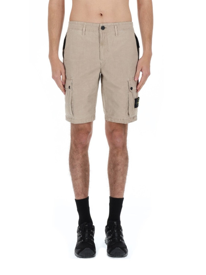 Stone Island Cargo Cotton Multi Pockets Shorts