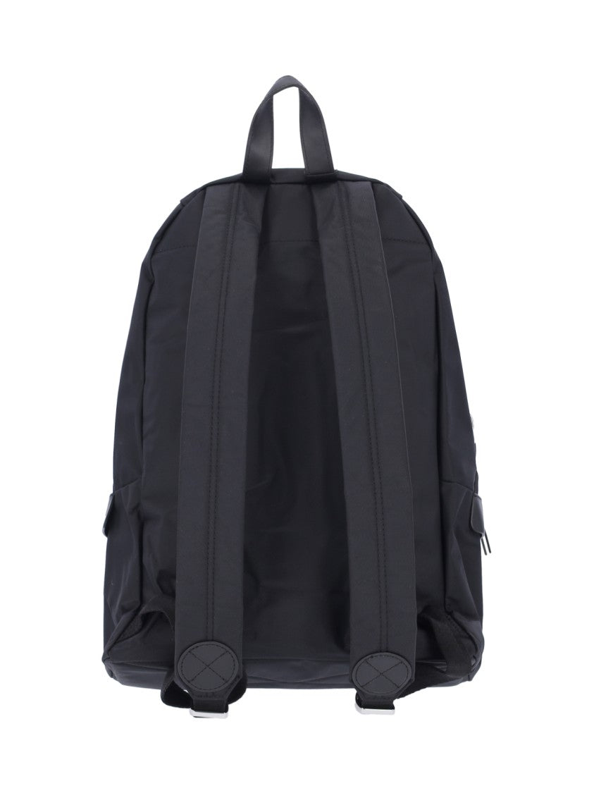 Marc Jacobs Large Black Nylon Backpack With Leather Accents