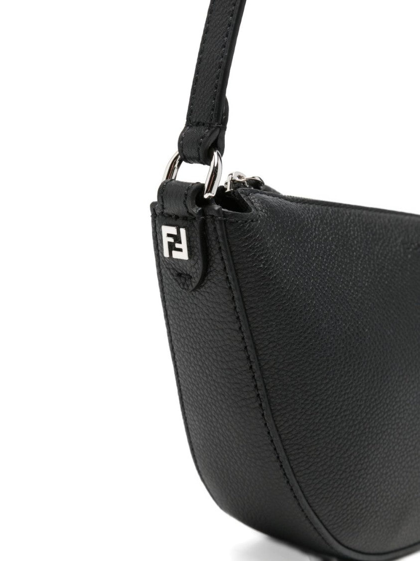 Fendi Black Fendi Melon Full-Grain Leather Mini Bag