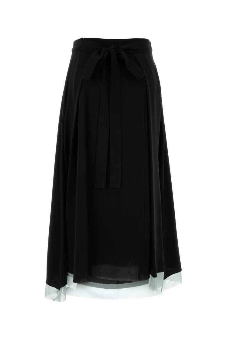 Fendi Black Crepe Skirt