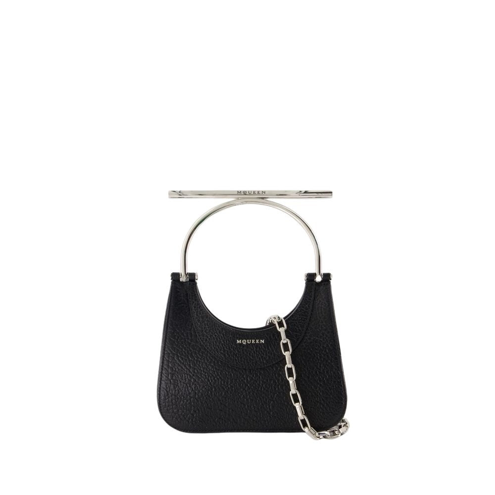 Alexander Mcqueen Mini Cross Bar Purse - Leather - Black