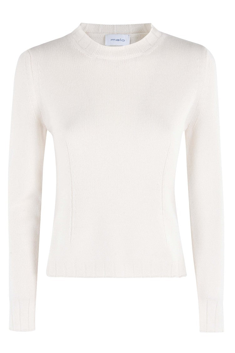 Malo Finely Knit Crew Neck Cashmere Sweater