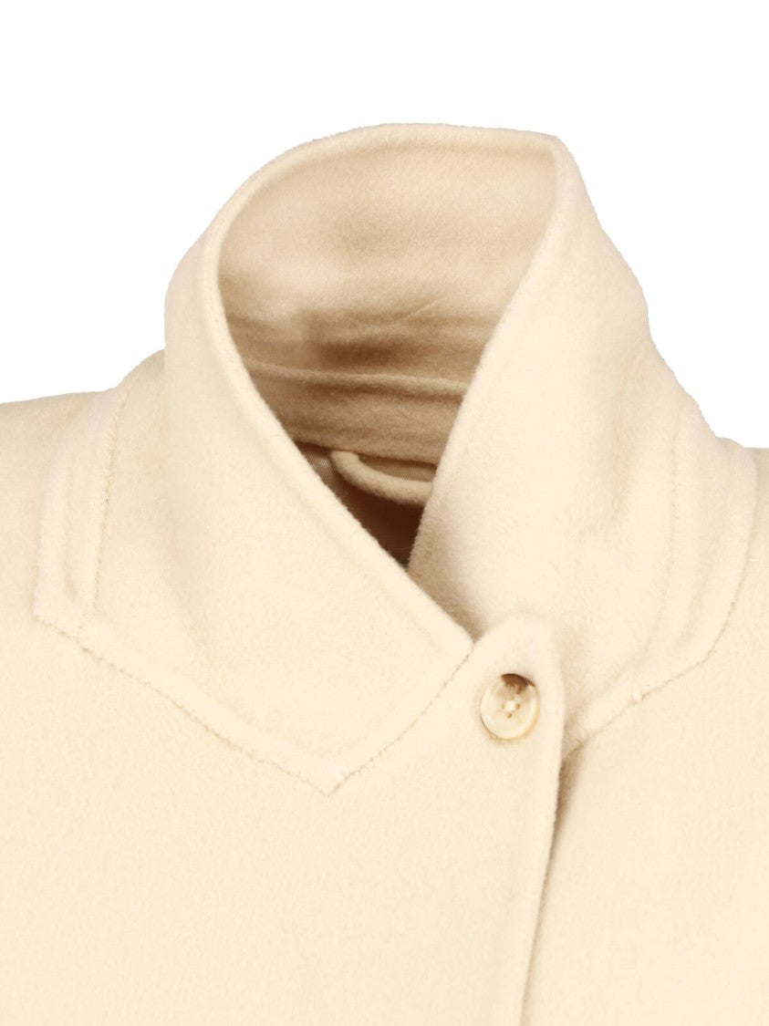 Almada Cream Deja Double-Breasted Wool Cashmere Coat