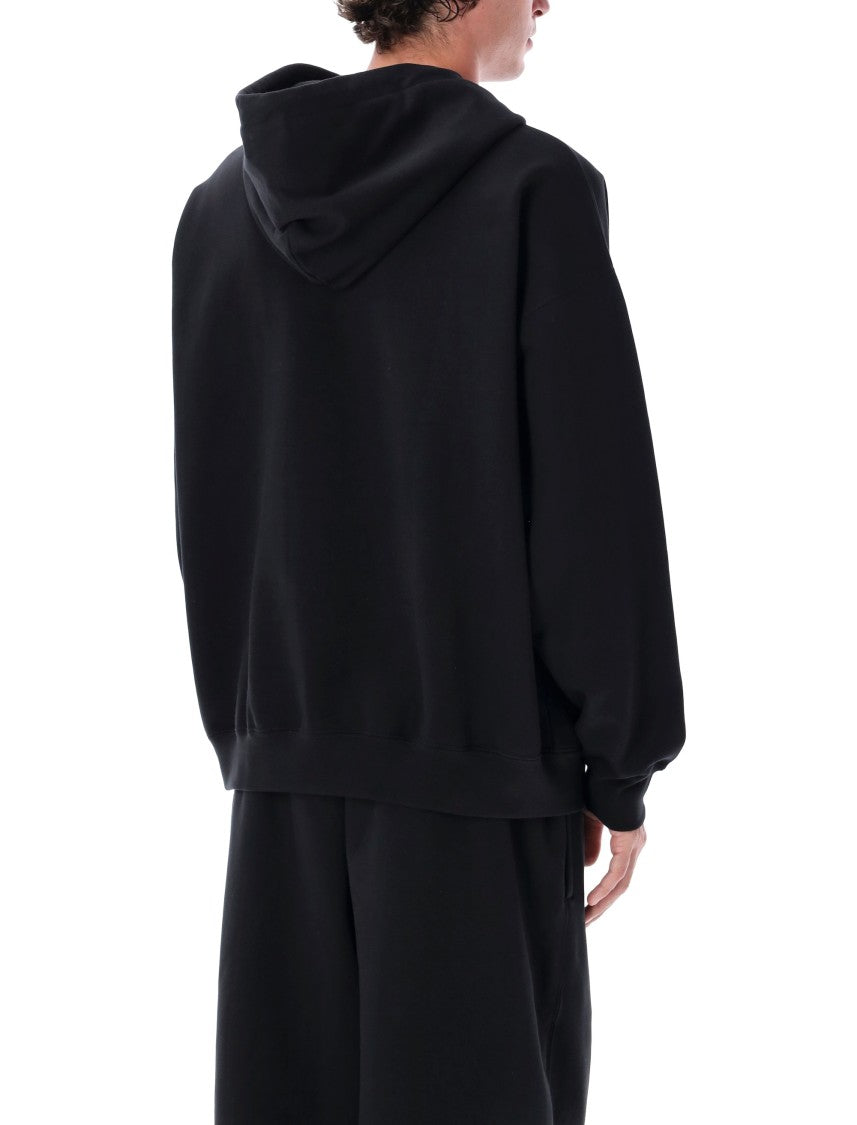Y-3 Oversized Brushed Cotton Fleece Hoodie