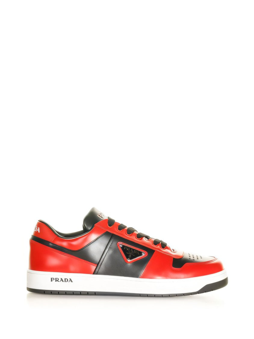 Prada Sporty Red And Black Sneakers