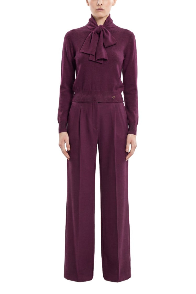 Saiid Kobeisy Wool Bow Blouse