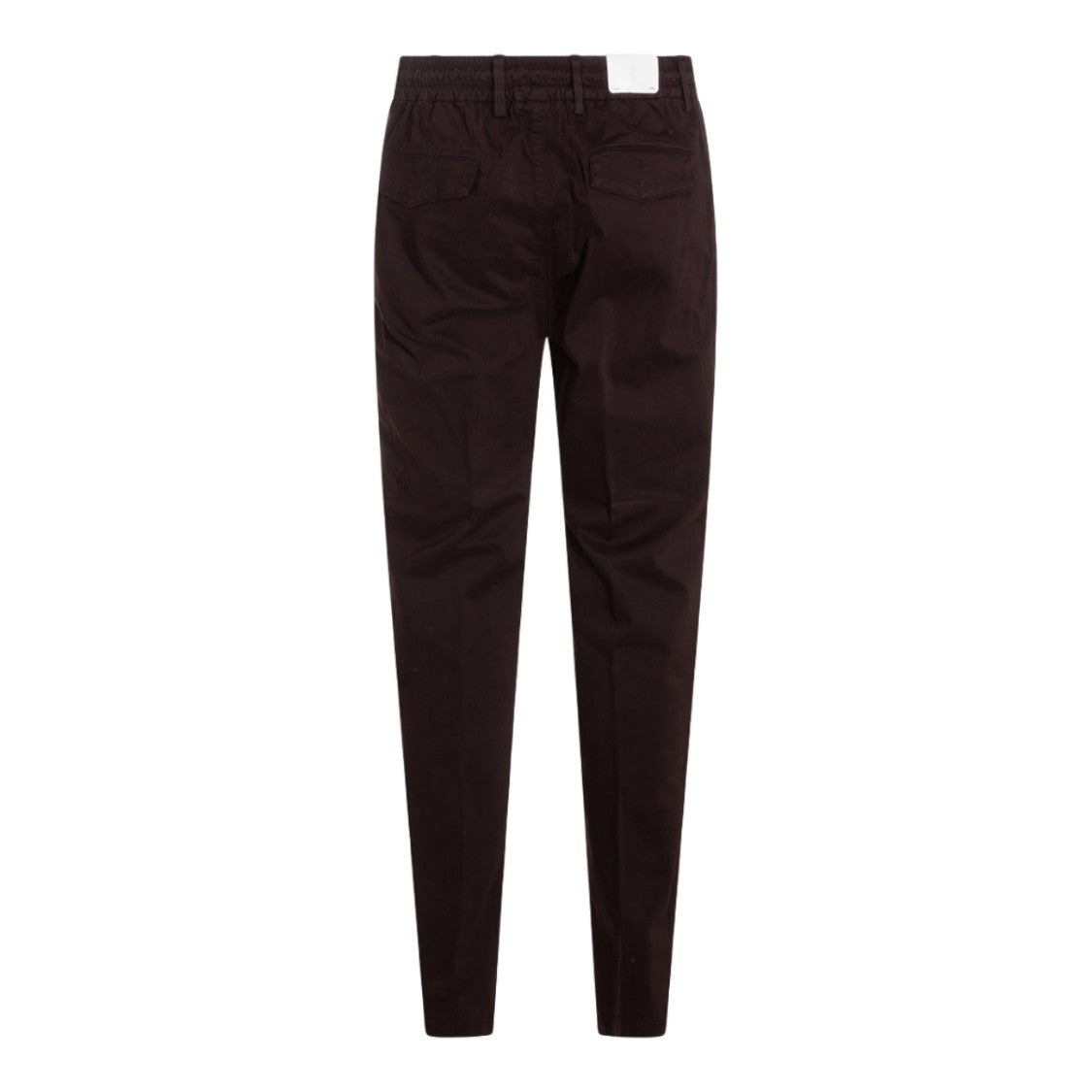 Eleventy Slim Tapered Trousers With Elasticated Waistband And Button Closure