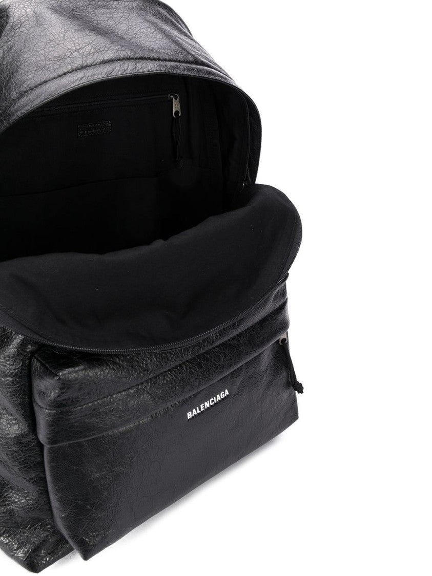 Balenciaga Black Explorer Lamb Leather Backpack