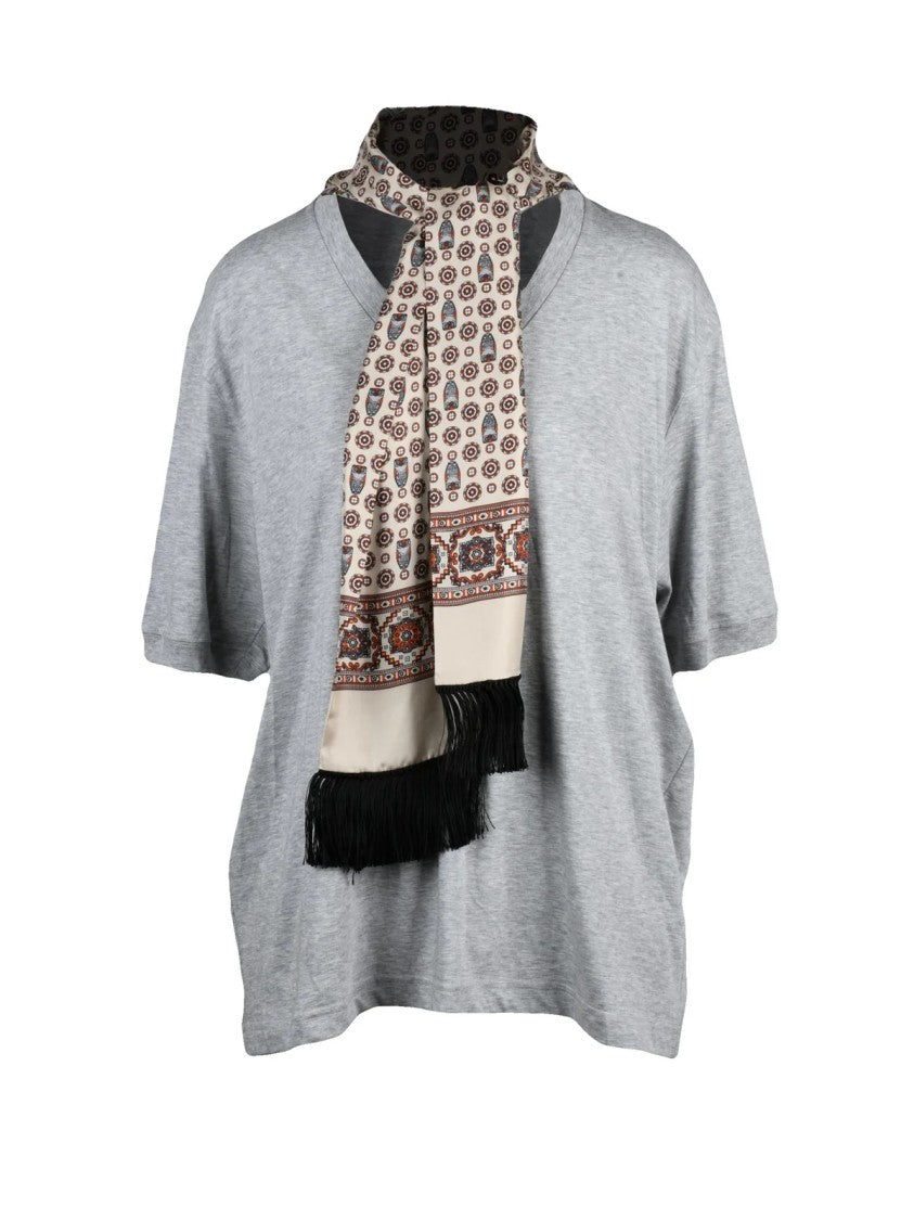 Dolce & Gabbana Grey Heather Crew Neck Cotton T-Shirt