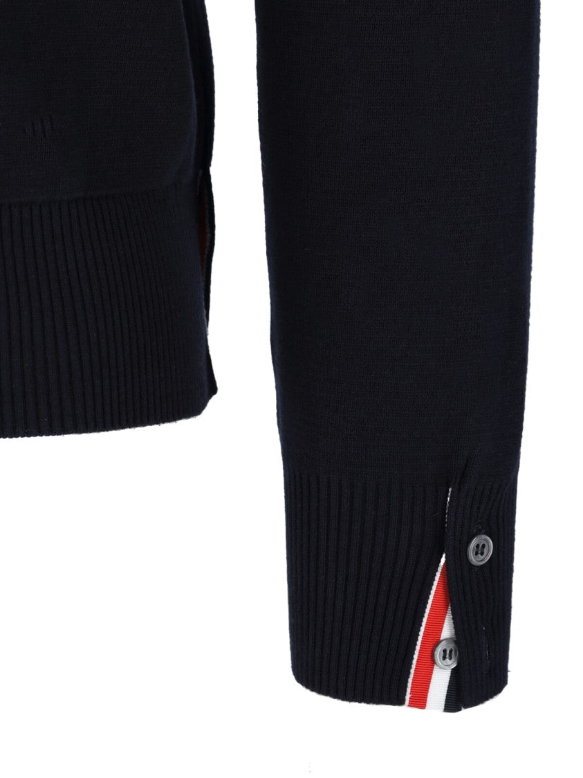 Thom Browne Tricolor Detail Sweater – Blue