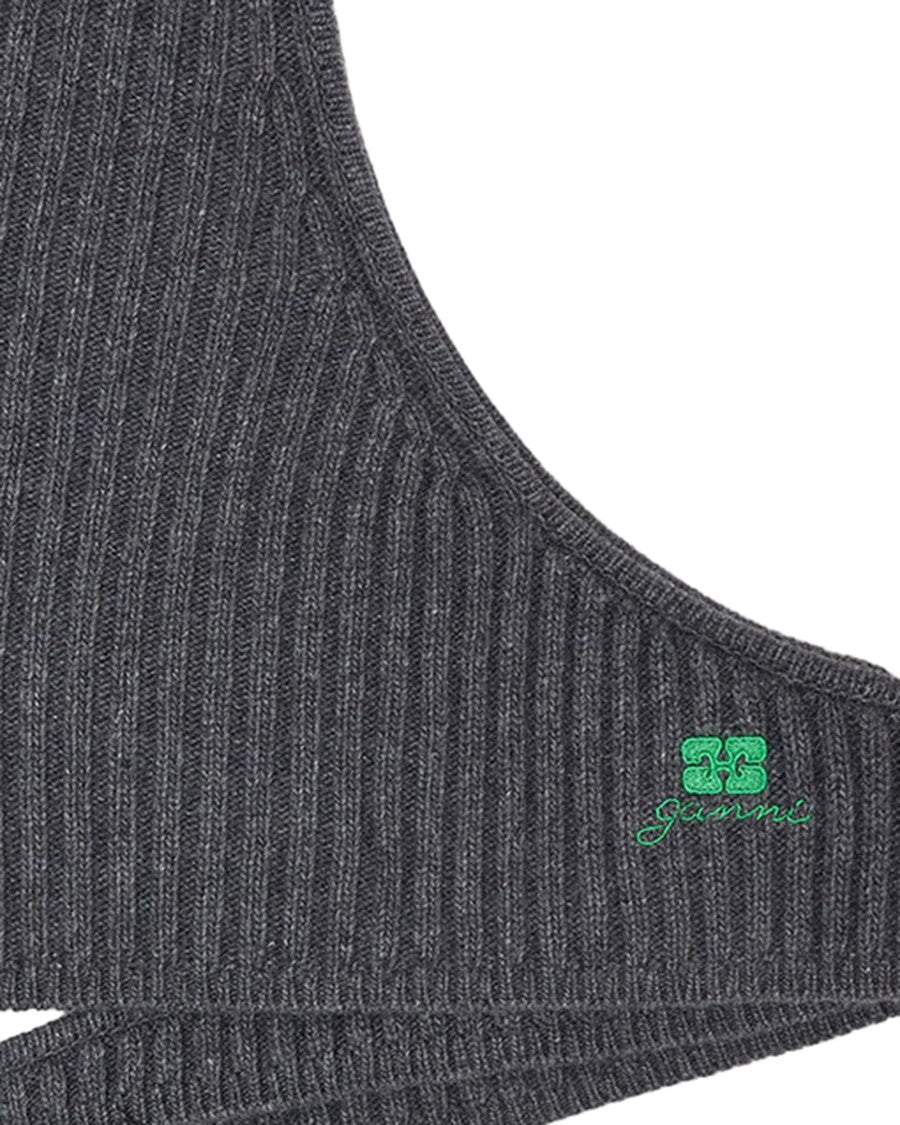 Ganni Balaclava Core Future Charcoal Grey