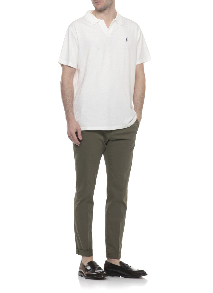 Polo Ralph Lauren White Pony Cotton-Blend Polo Shirt