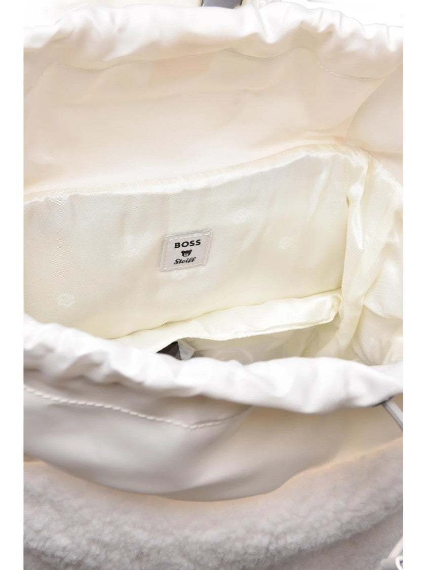 Boss X Steiff White Polyester Plush Backpack