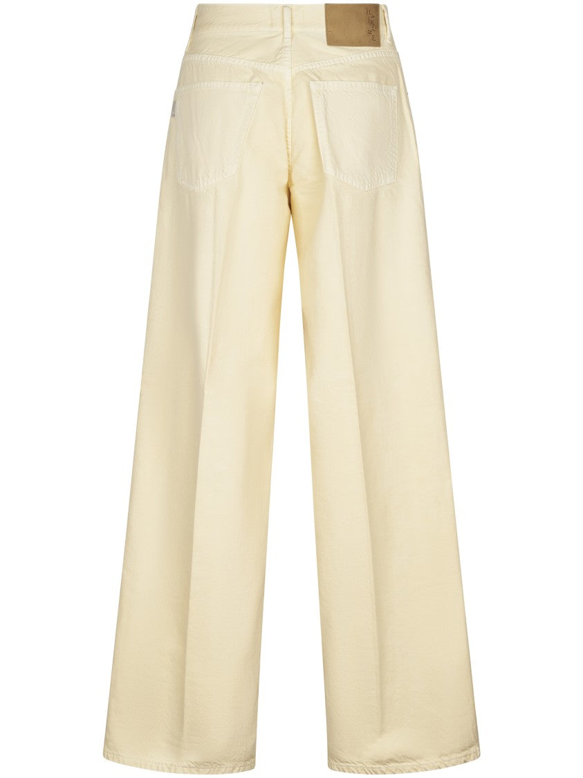Haikure Bethany Twill 45 High-Waisted Wide-Leg Pants
