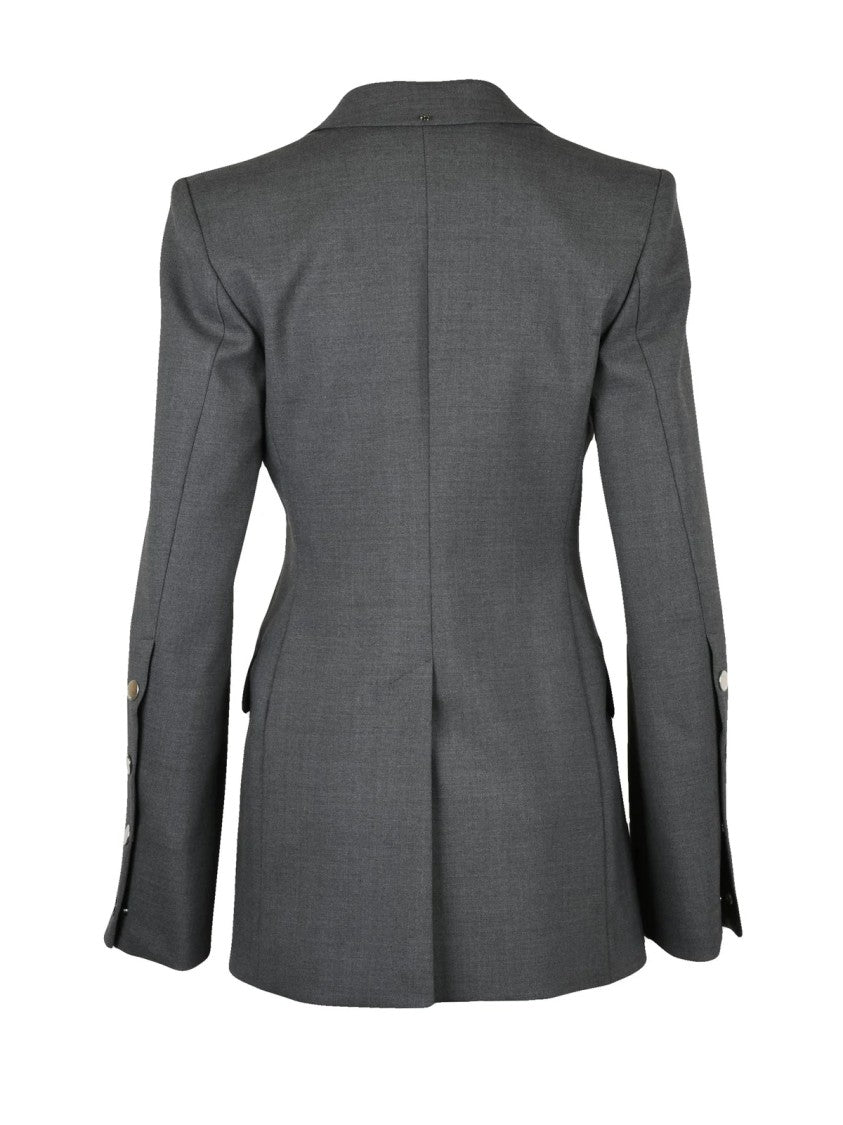 Sportmax Grey Virgin Wool Tailored Jacket
