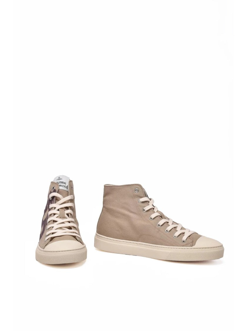 Vivienne Westwood Beige Polyester Graffiti Sneakers