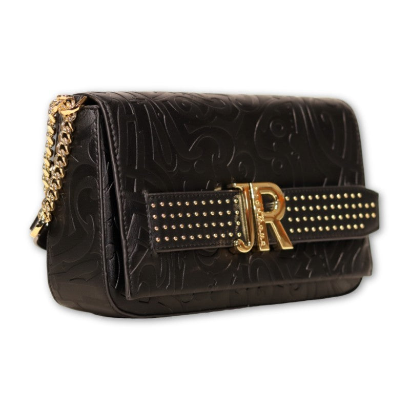 Richmond Black Pu Shoulder Bag