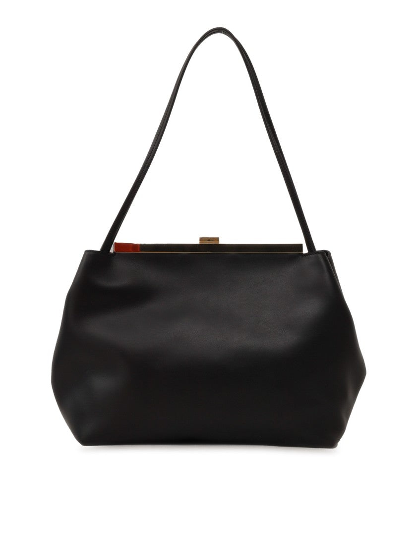 Fabiana Filippi Structured Black Leather Shoulder Bag