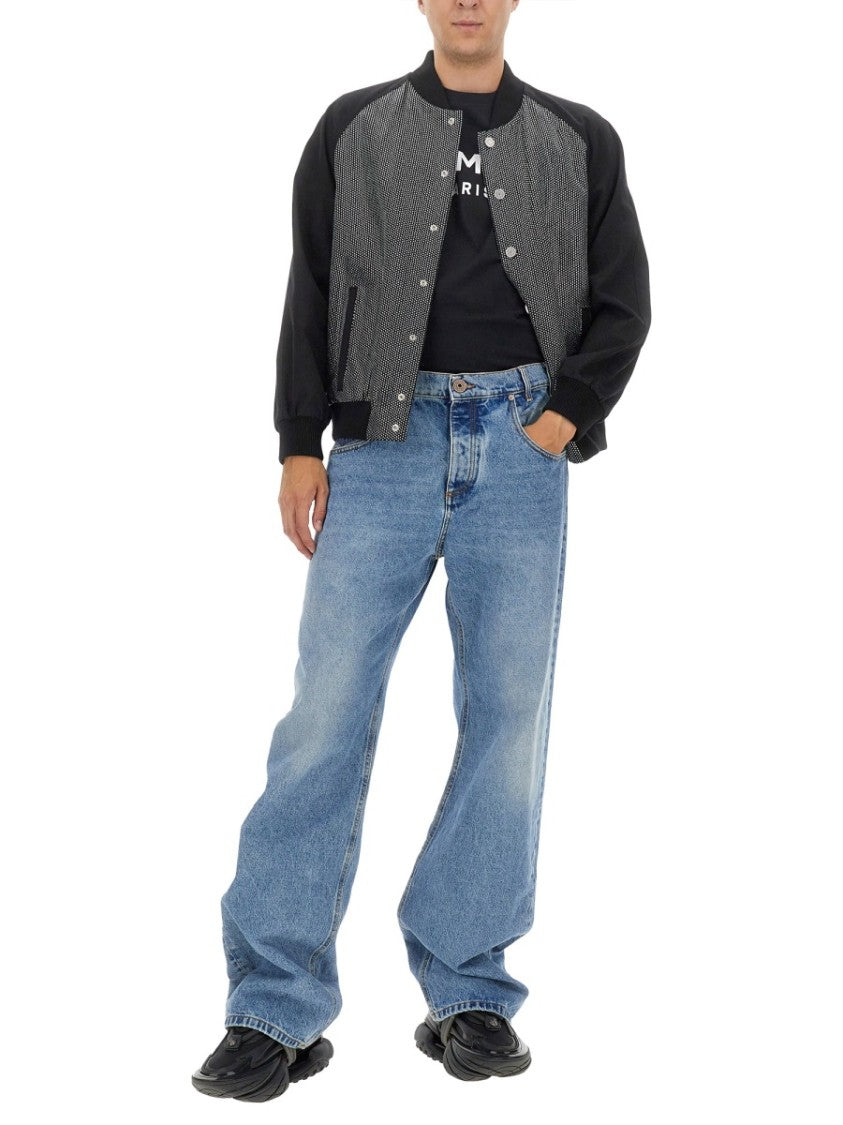 Balmain Textured Bomber Jacket