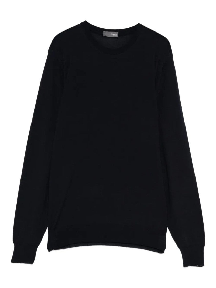 Drumohr Fitted Long Sleeve Crew-Neck Sweater