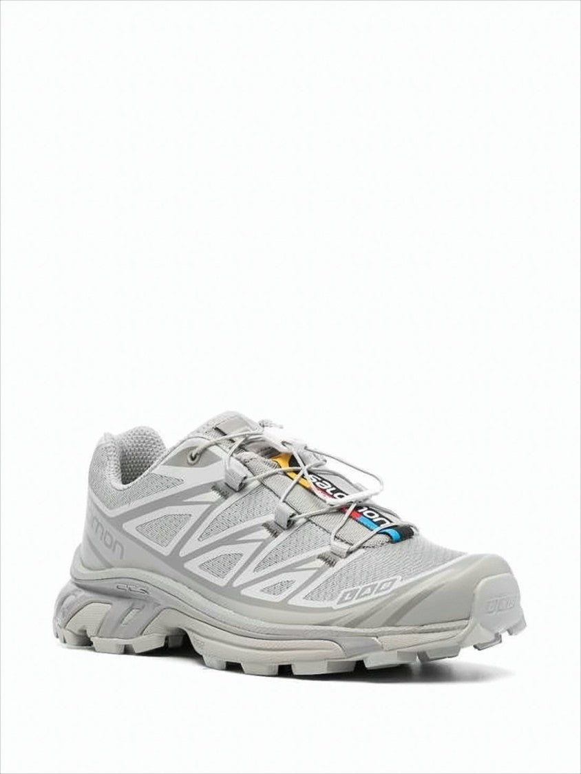 Salomon Lightweight Grey Sneakers With Breathable Textile Upper