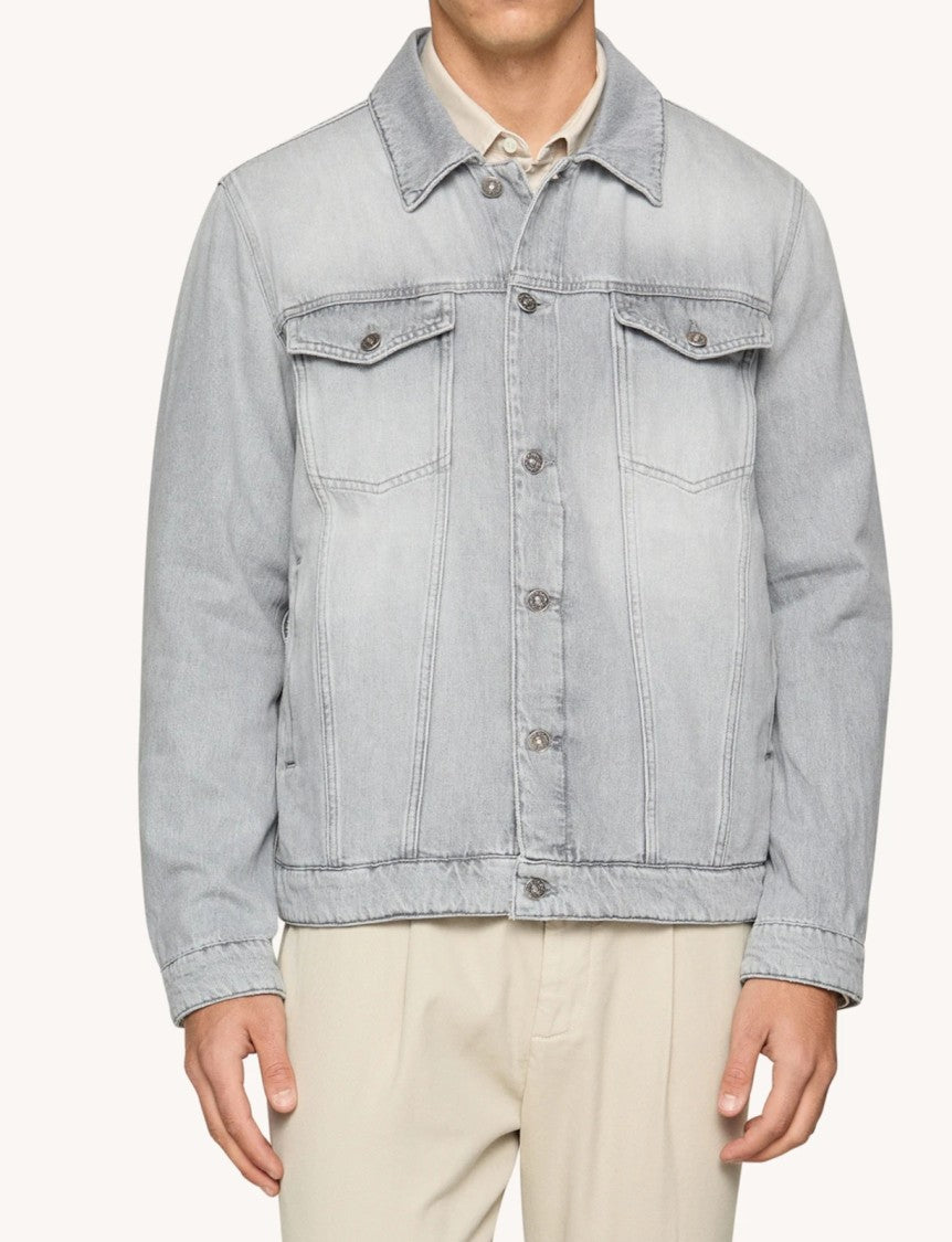 Dondup Light Grey Denim Jacket